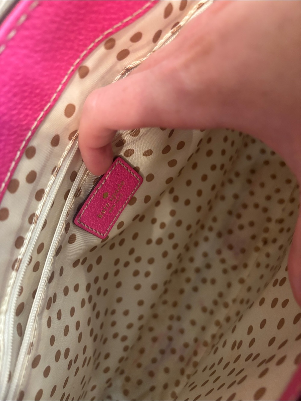 kate spade Hot Pink Pebbled Leather Tote - Picture 3 of 4
